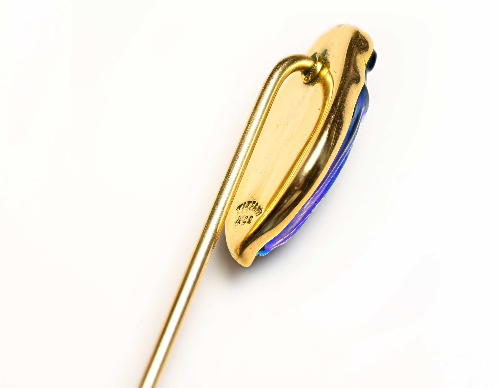 Luis Comfort Tiffany Gold Scarab Stick Pin 