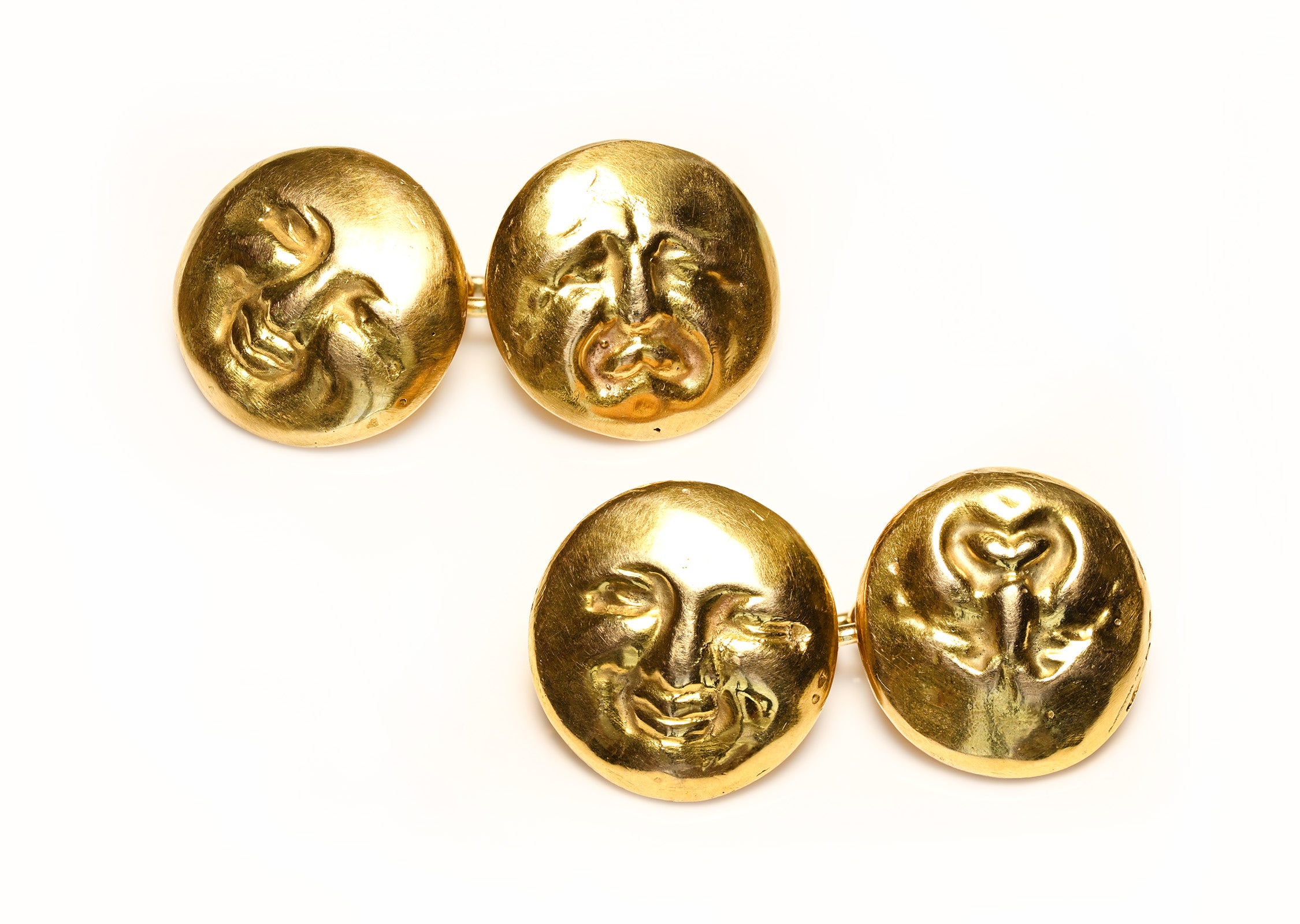 Man-in-the-Moon Gold Cufflinks