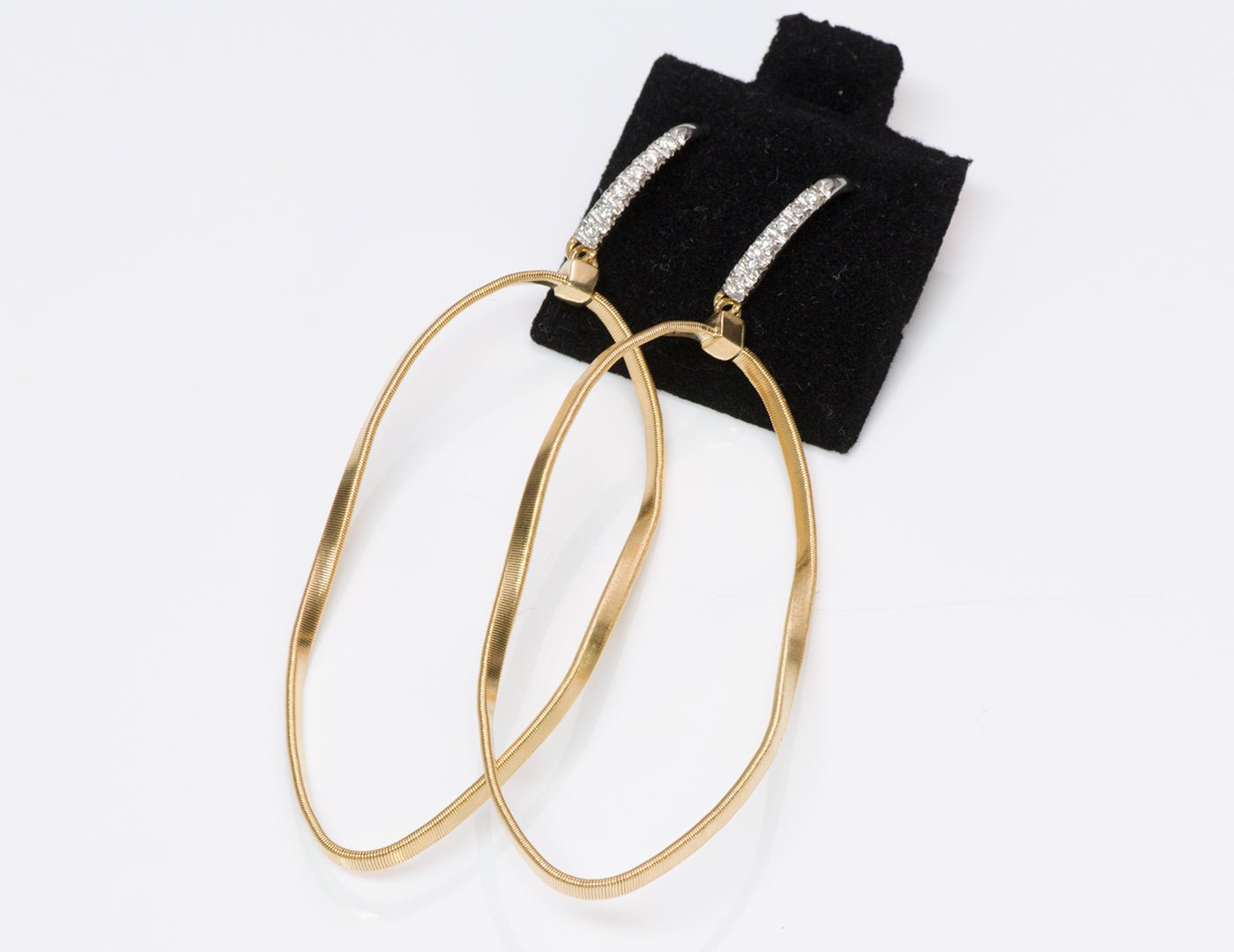 Marco Bicego 18K Yellow Gold Diamond Hoop Earrings