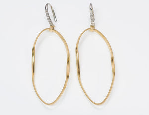 Marco Bicego 18K Yellow Gold Diamond Hoop Earrings