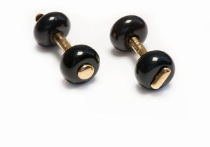 Marina B. 18K Yellow Gold Onyx Cufflinks