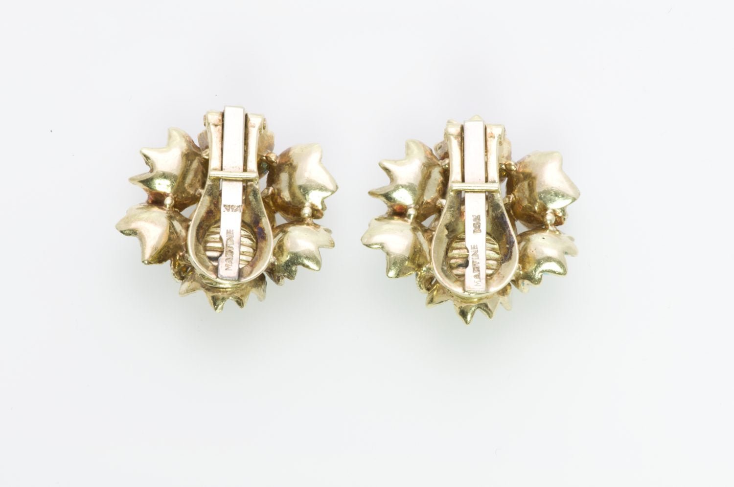 Martine Enamel Gold Flower Earrings