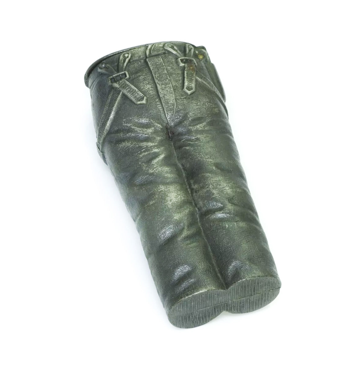 Antique Metal Work Pants Match Safe