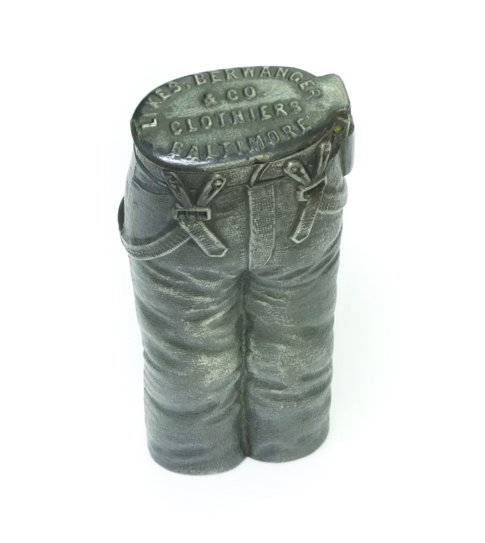 Antique Metal Work Pants Match Safe 2