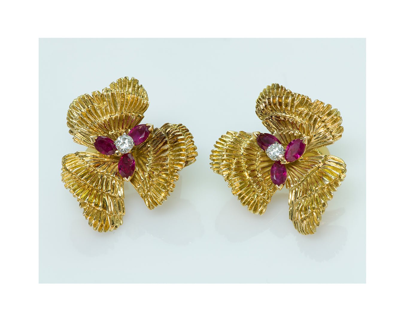 Mauboussin Paris Ruby Diamond 18K Gold Earrings