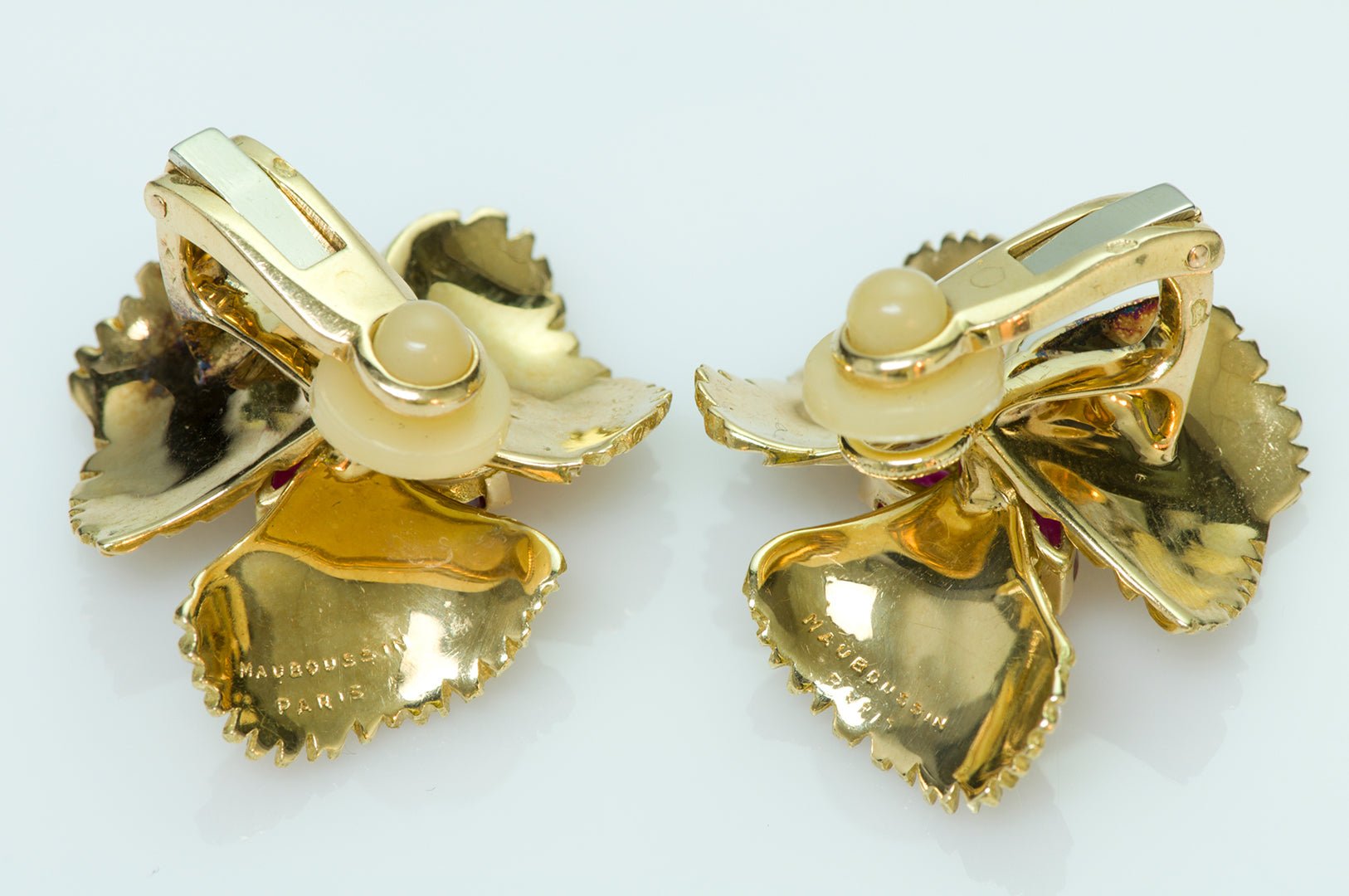 Mauboussin Paris Ruby Diamond 18K Gold Earrings