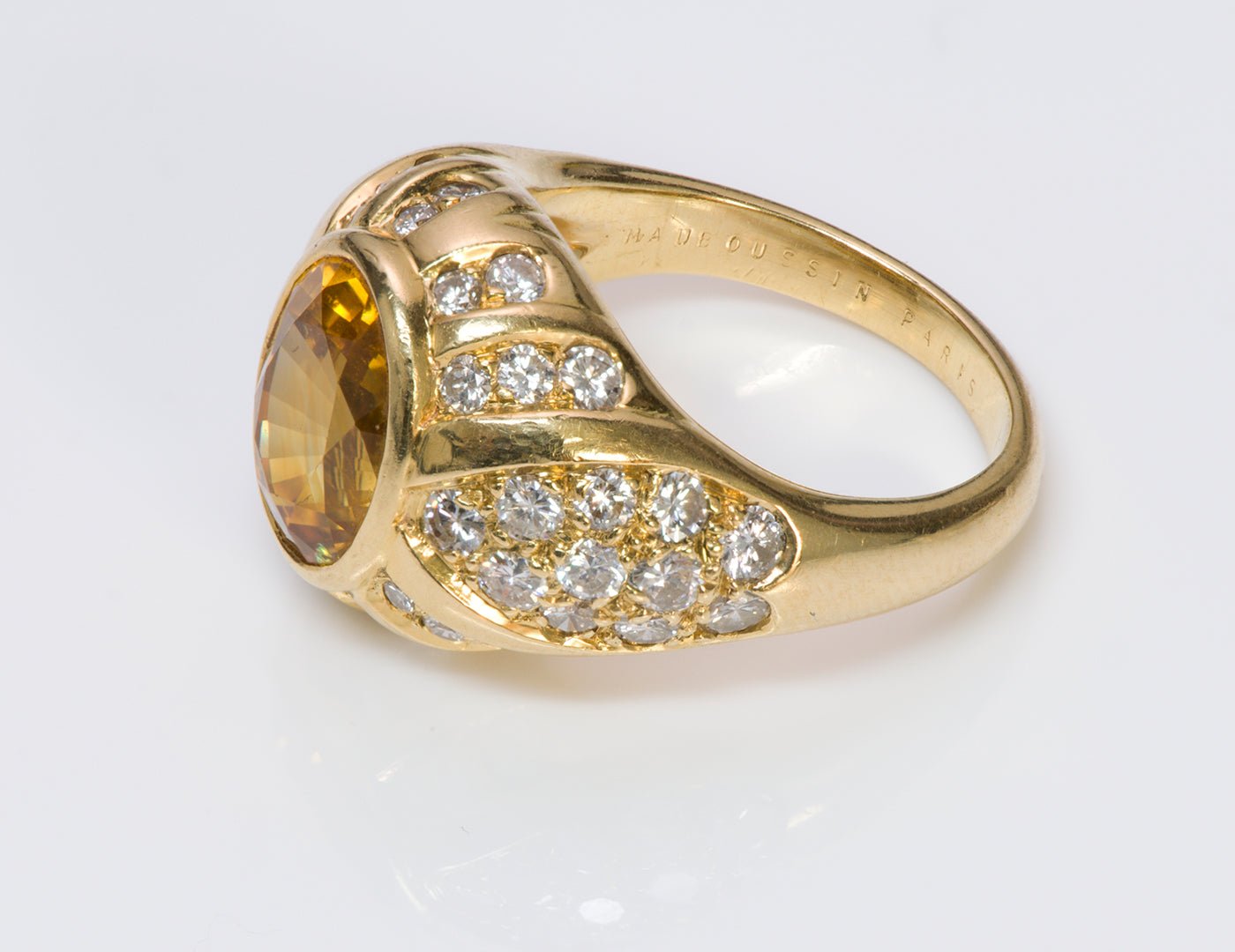 Mauboussin Paris Yellow Sapphire Diamond Gold Ring