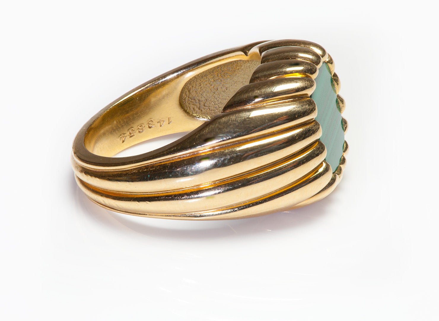 Men's Kurt Wayne 18K Gold Malachite Ring