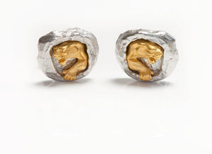 Men's Silver and Gold Panther Cufflinks