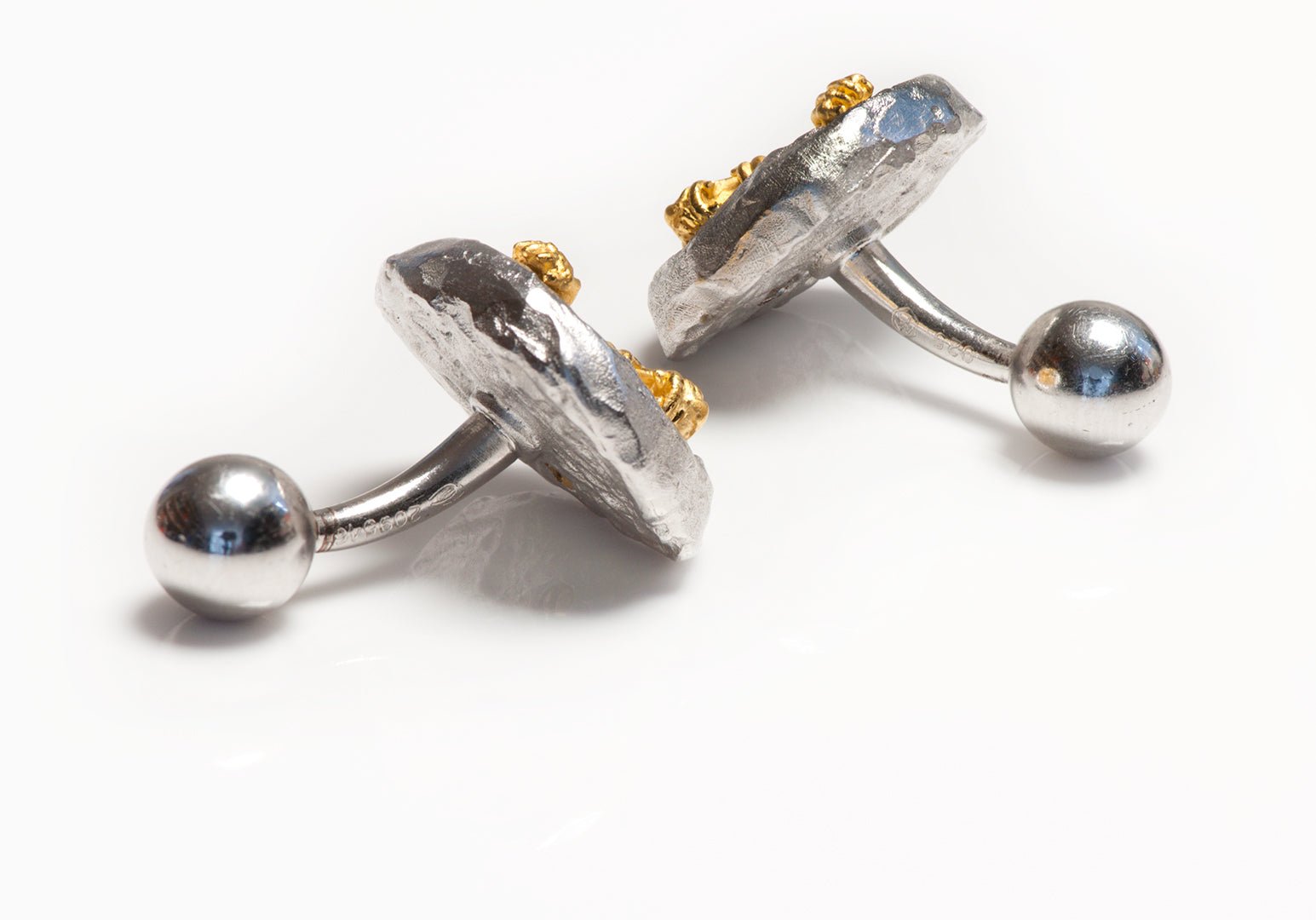 Men's Silver and Gold Panther Cufflinks