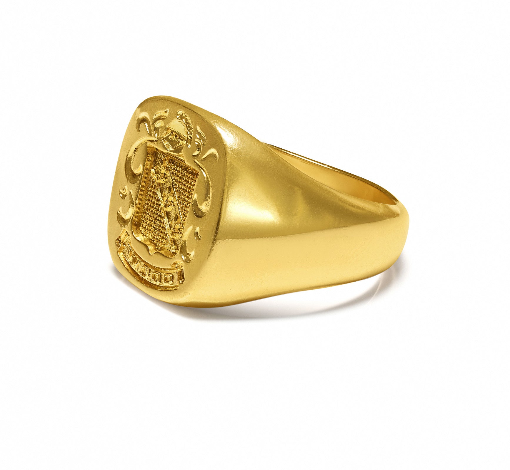 Men’s Gold Heraldic Coat of Arms Signet Ring