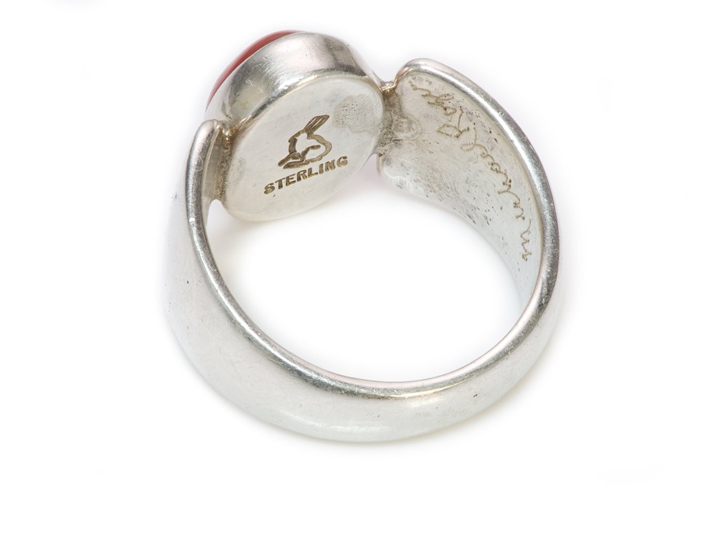 Michael Rogers Silver Coral Ring
