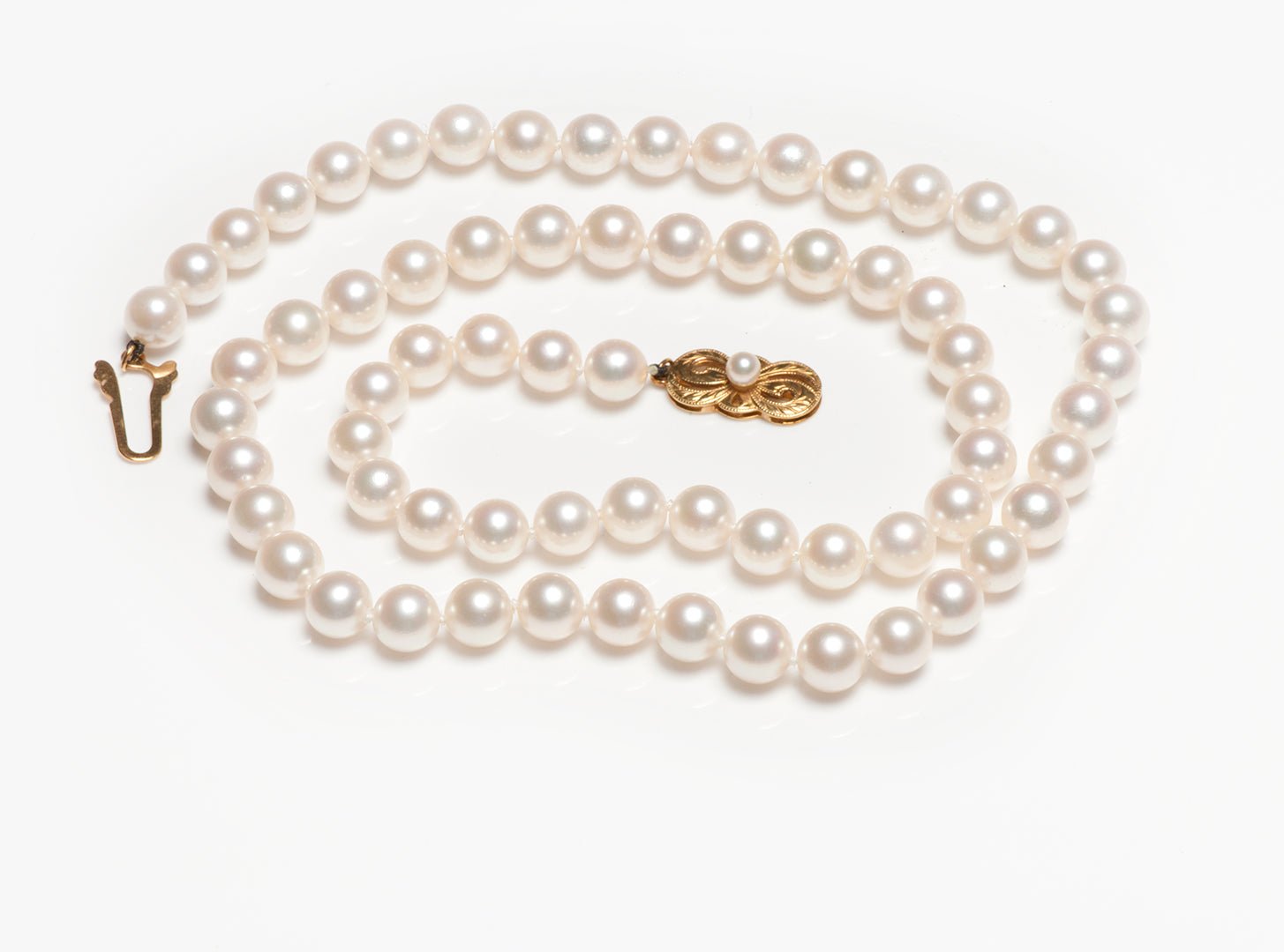 Mikimoto 18K Gold Akoya Pearl Strand Necklace