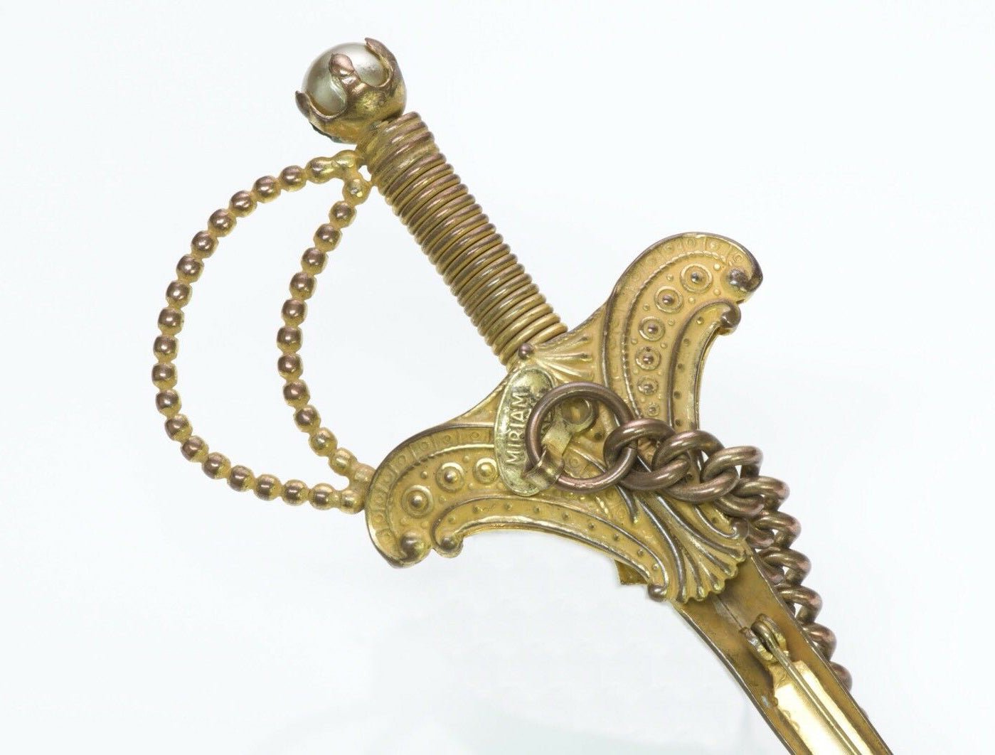 Miriam Haskell 1950’s Large Sword Pin/Brooch