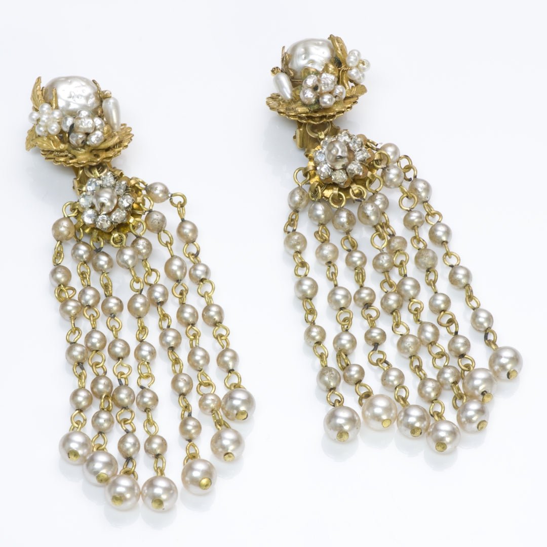 Vintage Miriam Haskell Drop store Chandelier Earrings