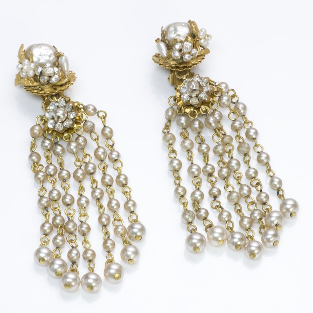 Miriam Haskell Chandelier Pearl Earrings