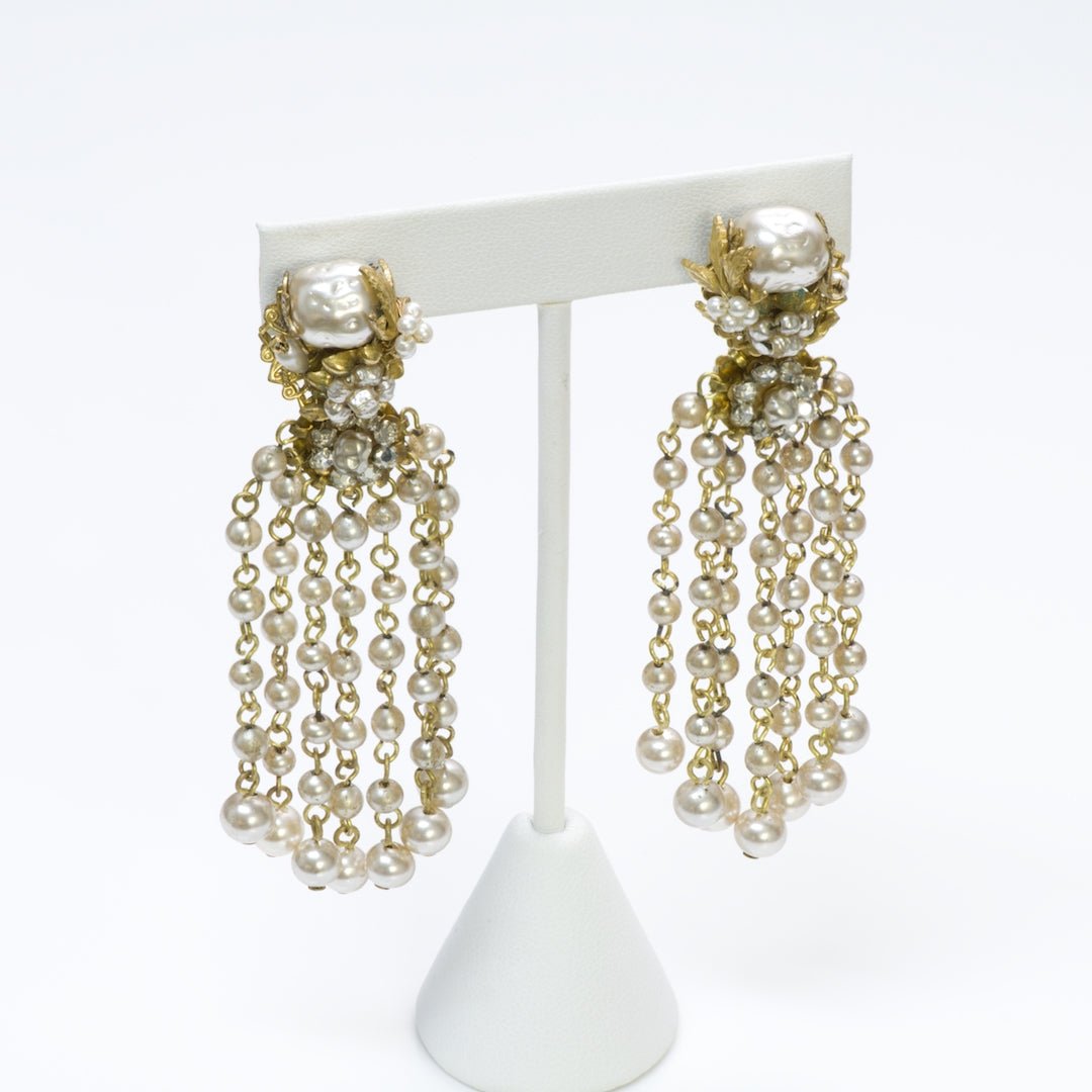 Miriam Haskell Chandelier Pearl Earrings