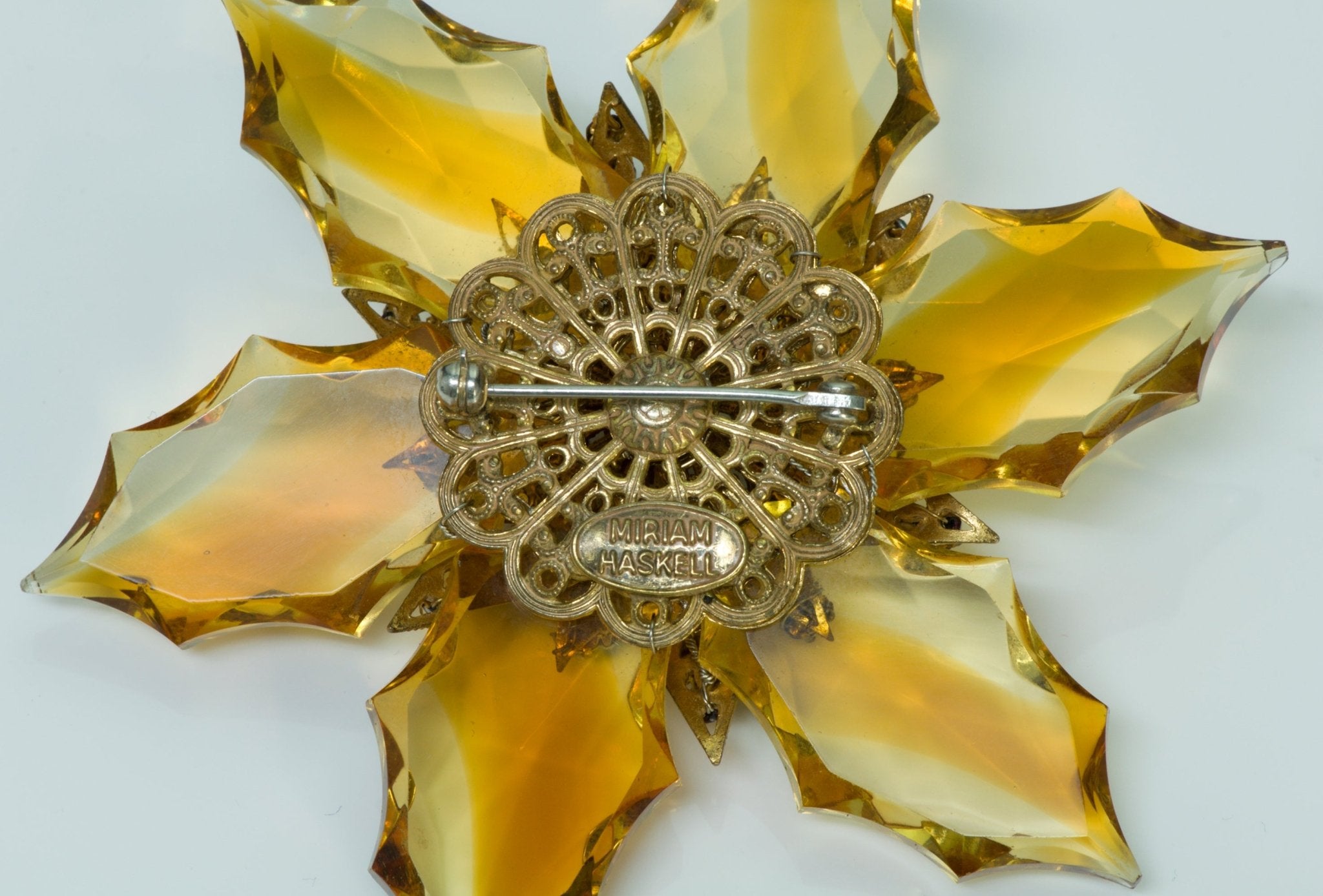 Miriam Haskell Crystal Flower Brooch