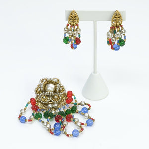 Miriam Haskell Earrings & Brooch