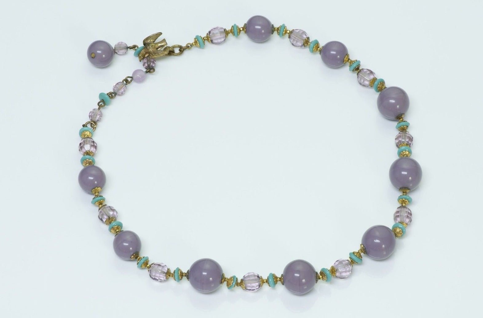 Miriam Haskell Purple Beads Necklace
