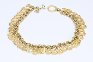 MISH Tworkowski New York 1980’s Gold Plated Griffin Charm Chain Necklace
