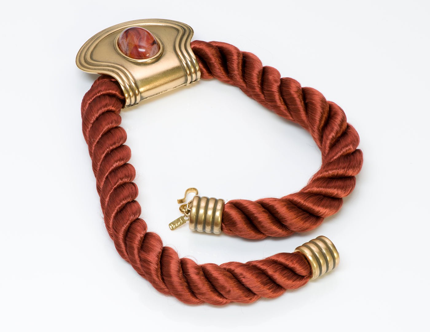 Monet Etruscan Revival Rope Necklace Cuff Bracelet
