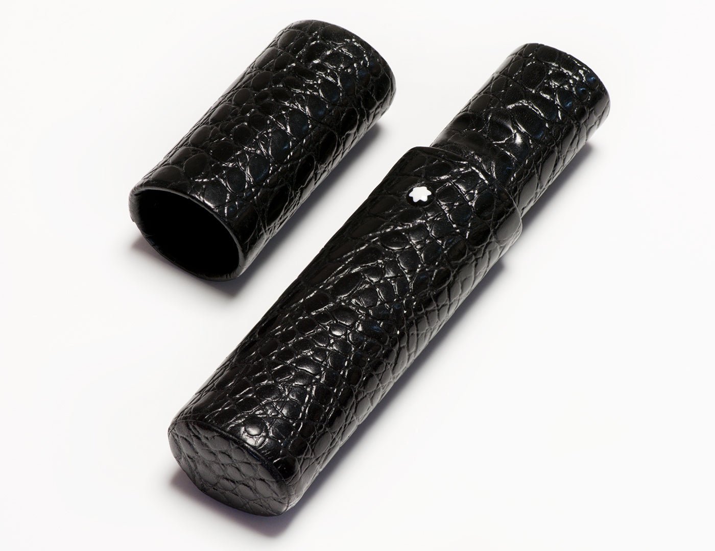 Montblanc Florence Black Leather Crocodile Pen Case