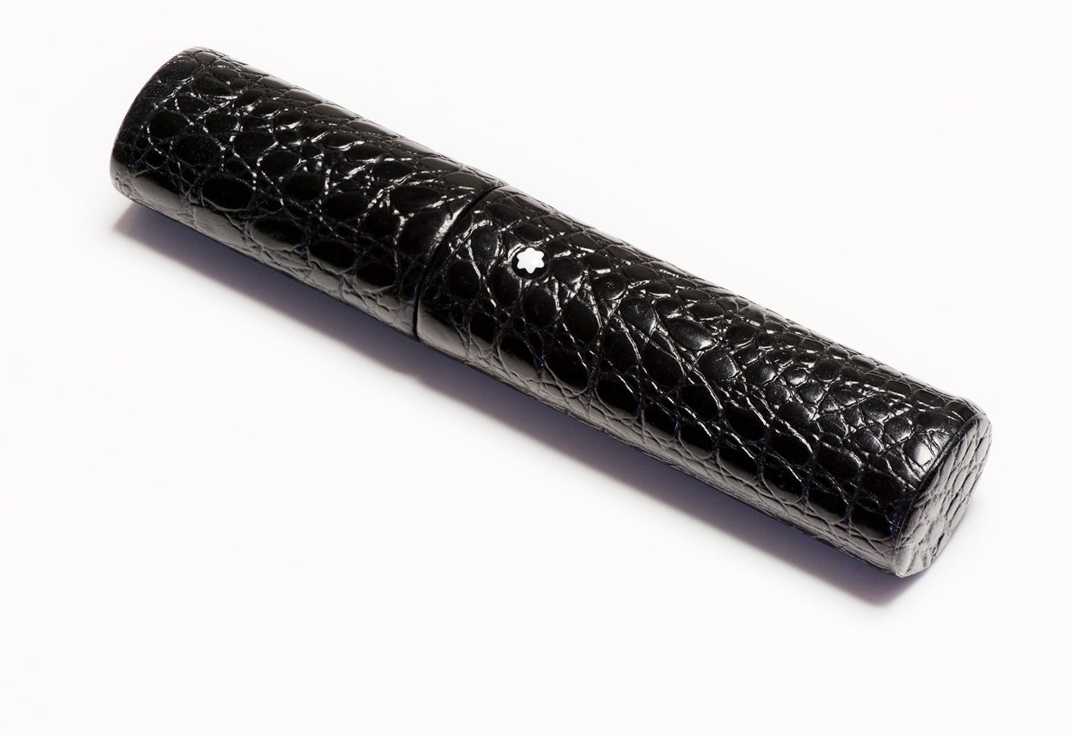 Montblanc Florence Black Leather Crocodile Pen Case