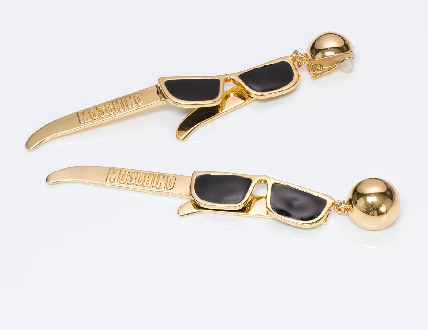 Moschino Couture Enamel Sunglasses Earrings