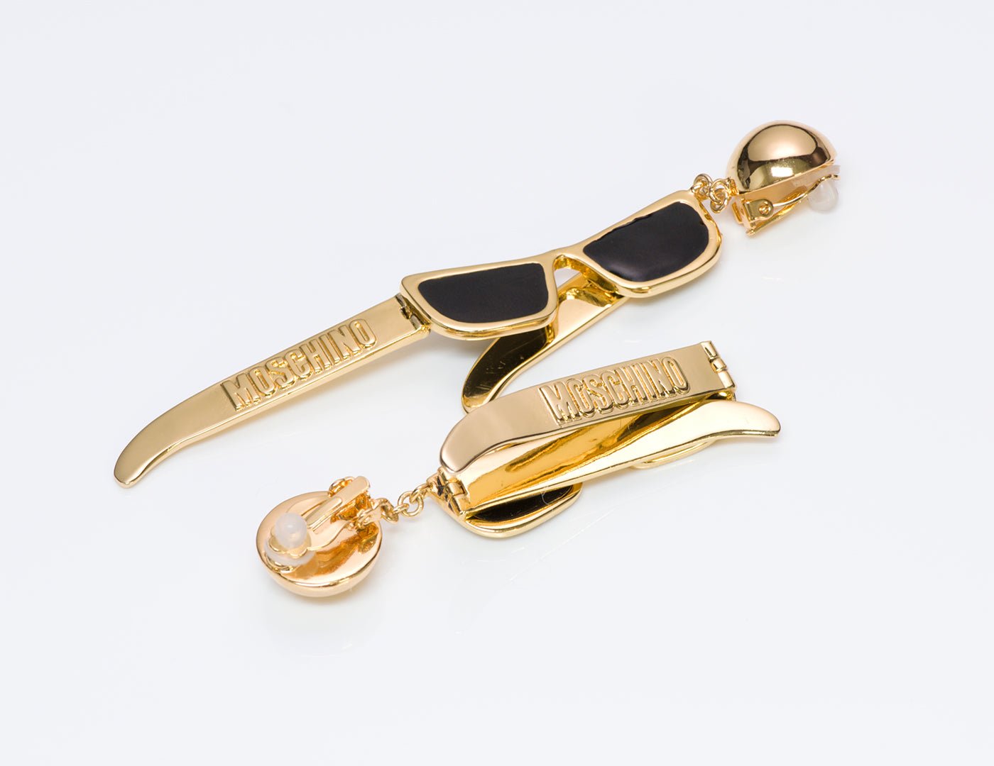 Moschino Couture Enamel Sunglasses Earrings