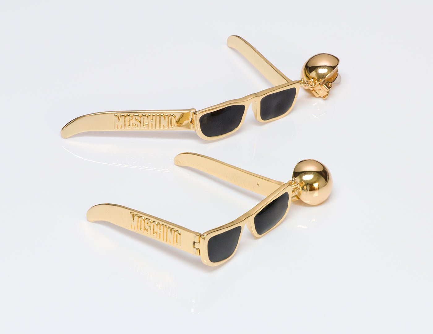 Moschino Couture Enamel Sunglasses Earrings