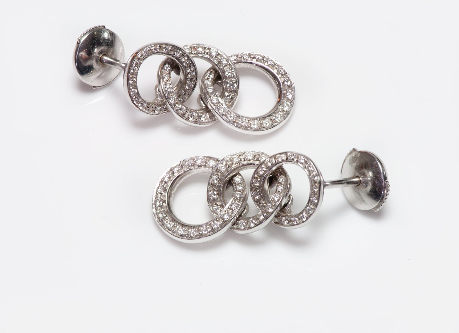 Movado 18K Gold Diamond Earrings