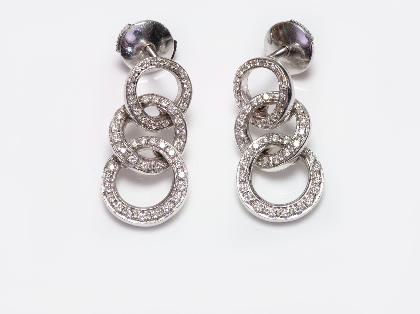 Movado 18K Gold Diamond Earrings