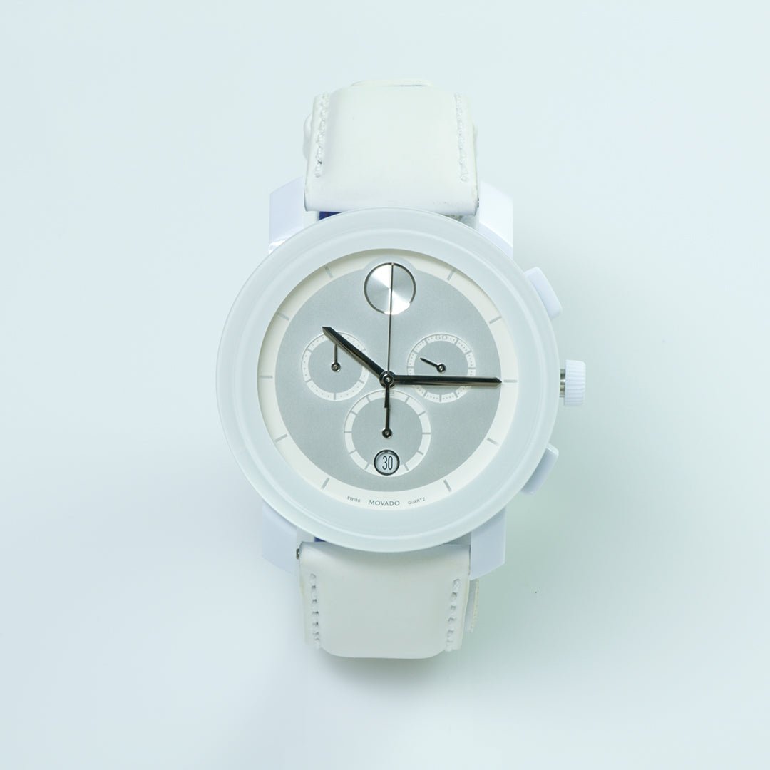 Movado Bold Chrono White Stainless Steel Watch