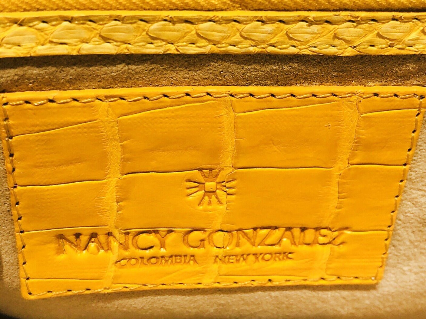 Nancy Gonzalez Yellow Python Snakeskin Crocodile Ombre Chain Flap Bag