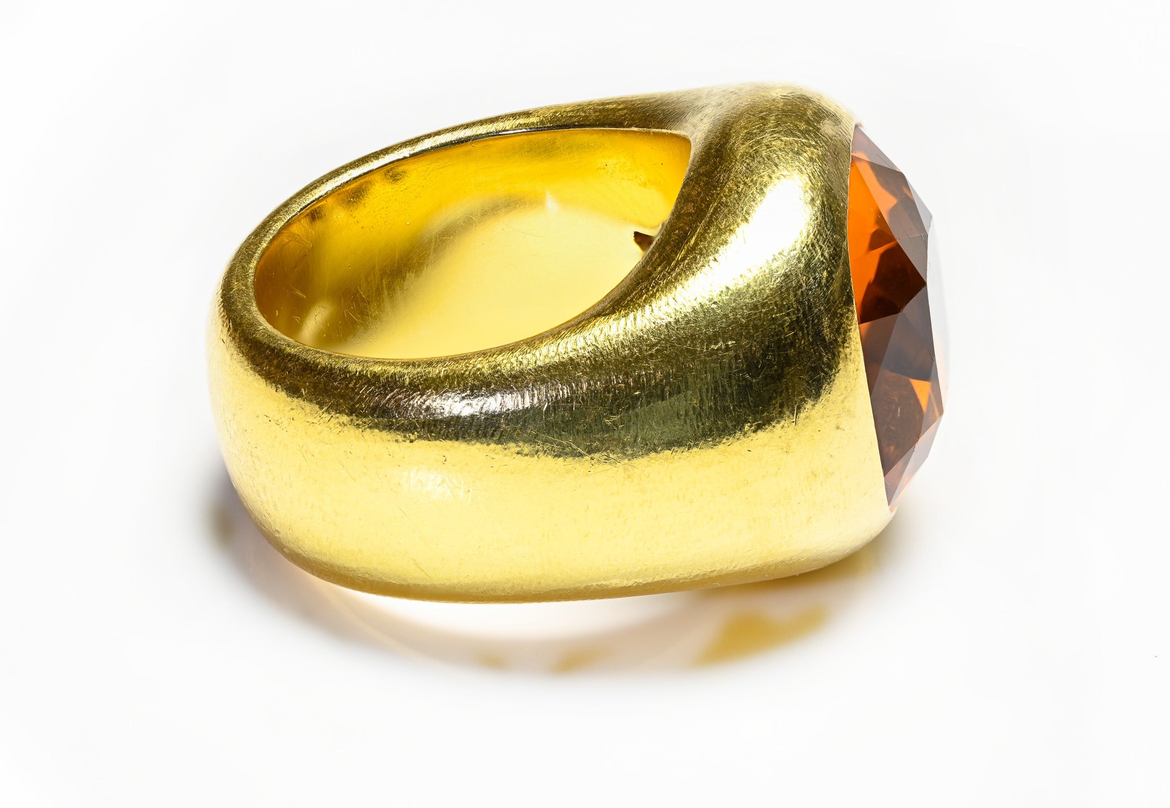 18K Gold Citrine Ring 