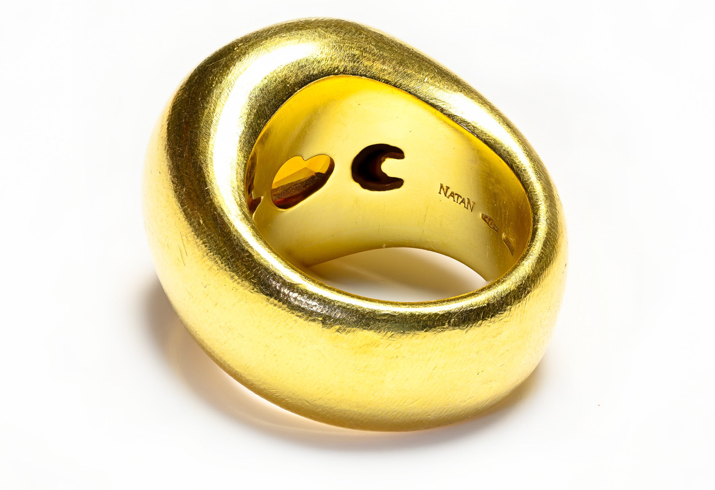 Gold Citrine Ring Bold 