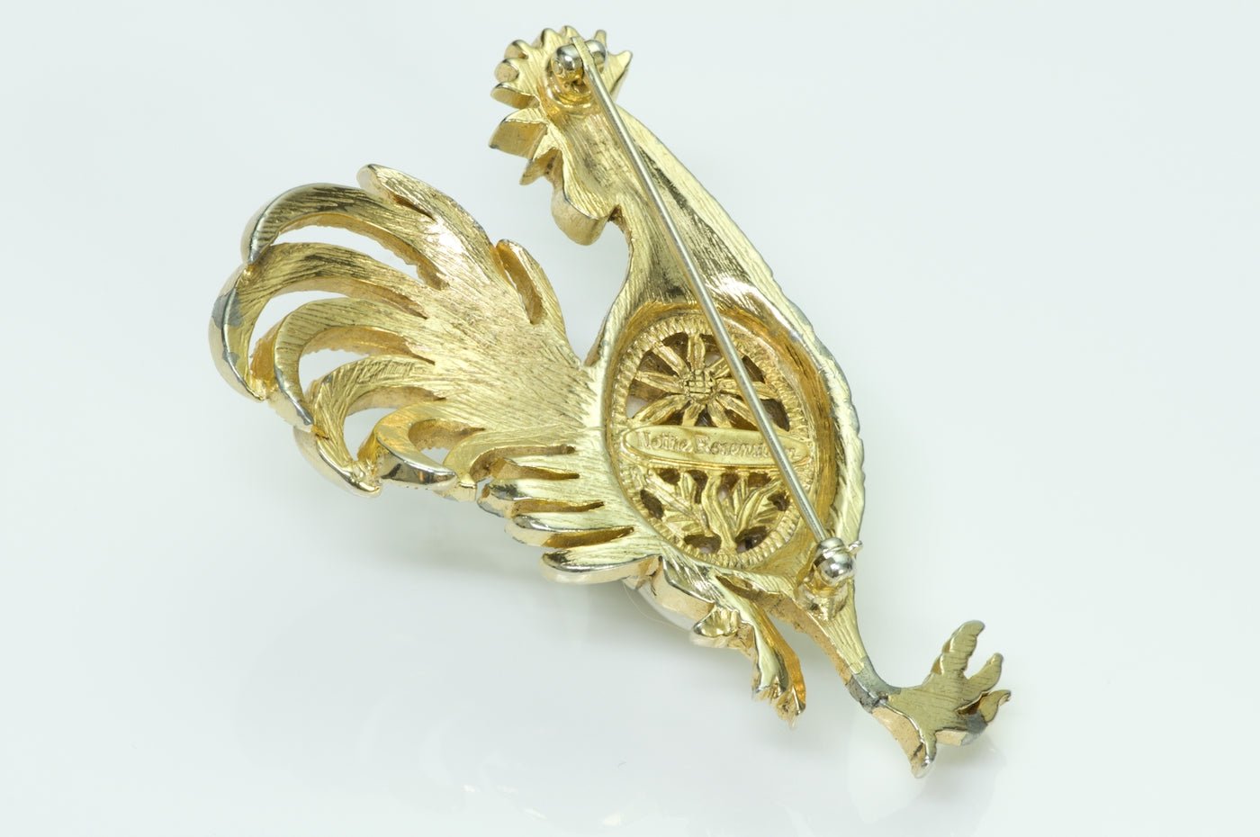 Nettie Rosenstein Rooster Brooch