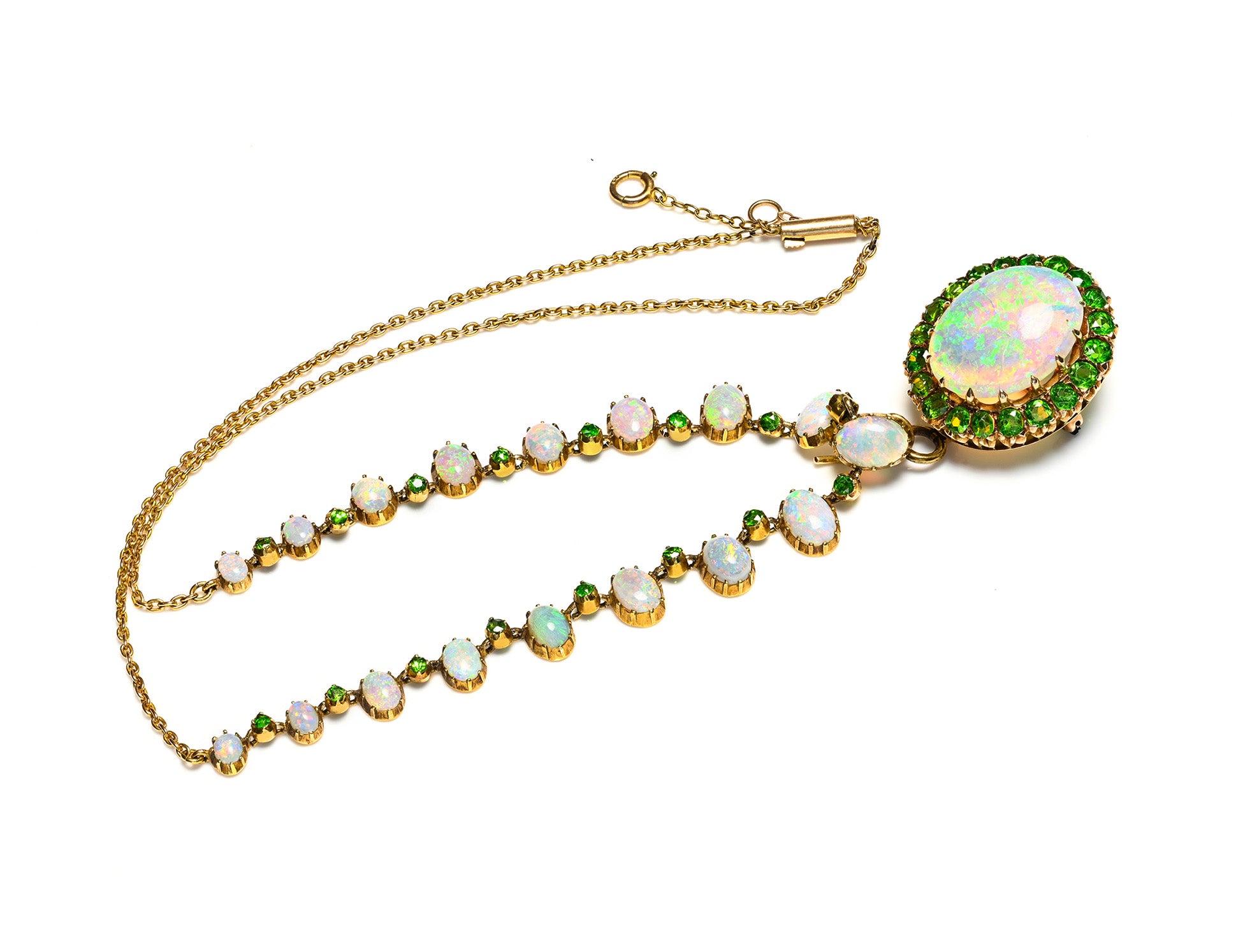  Opal Demantoid Necklace