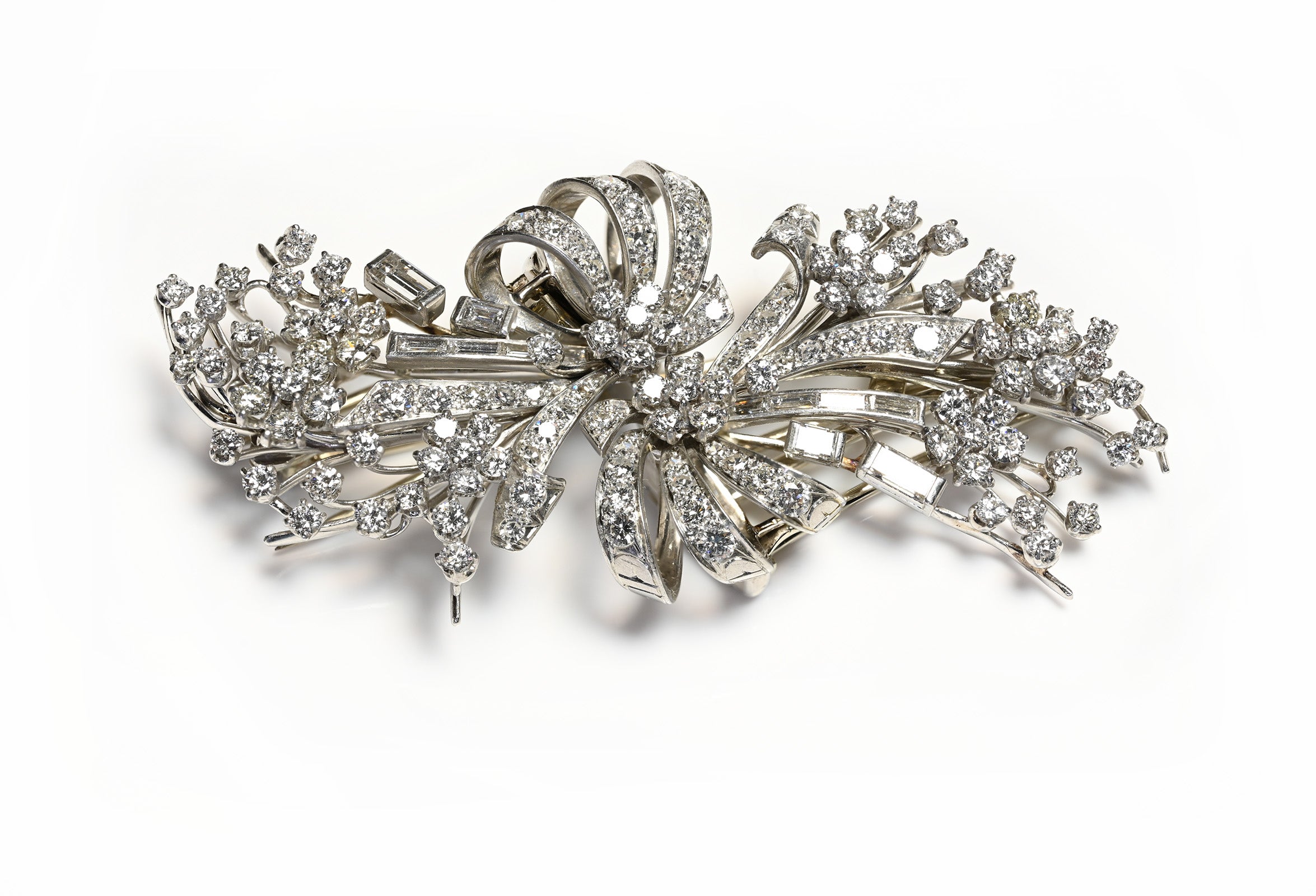 Oscar Heyman Diamond Clip Brooch