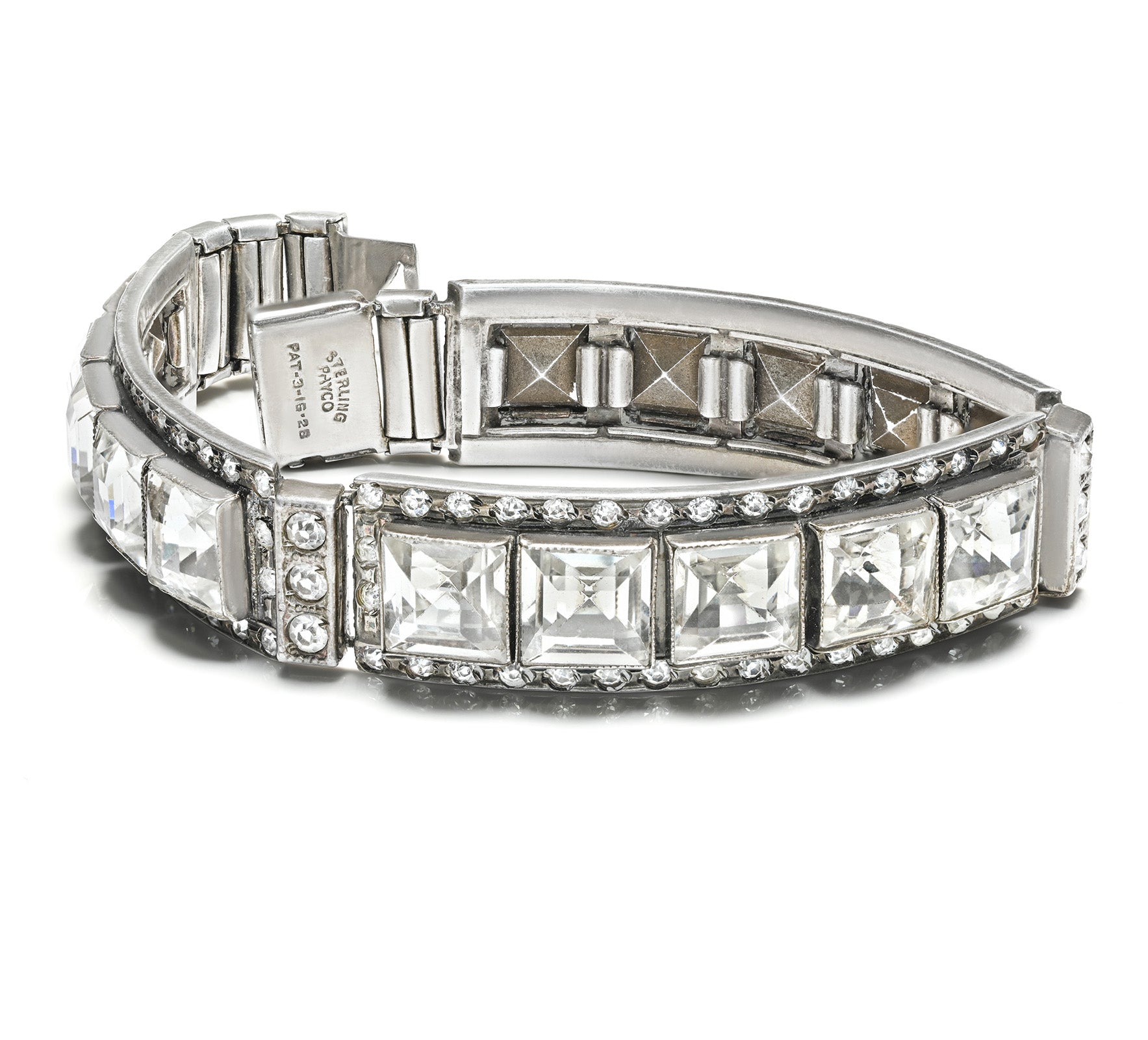 Vintage Art Deco Silver Paste Bracelet