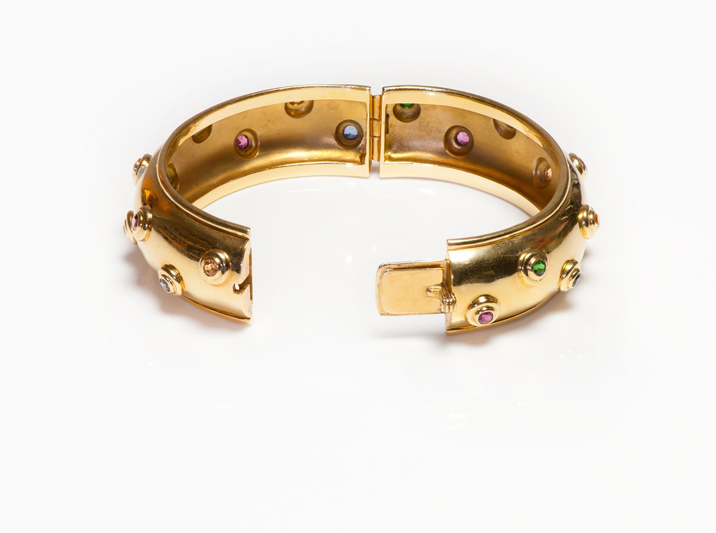 Paloma Picasso Tiffany & Co. 18 Karat Gold Gemstone Bangle-Bracelet