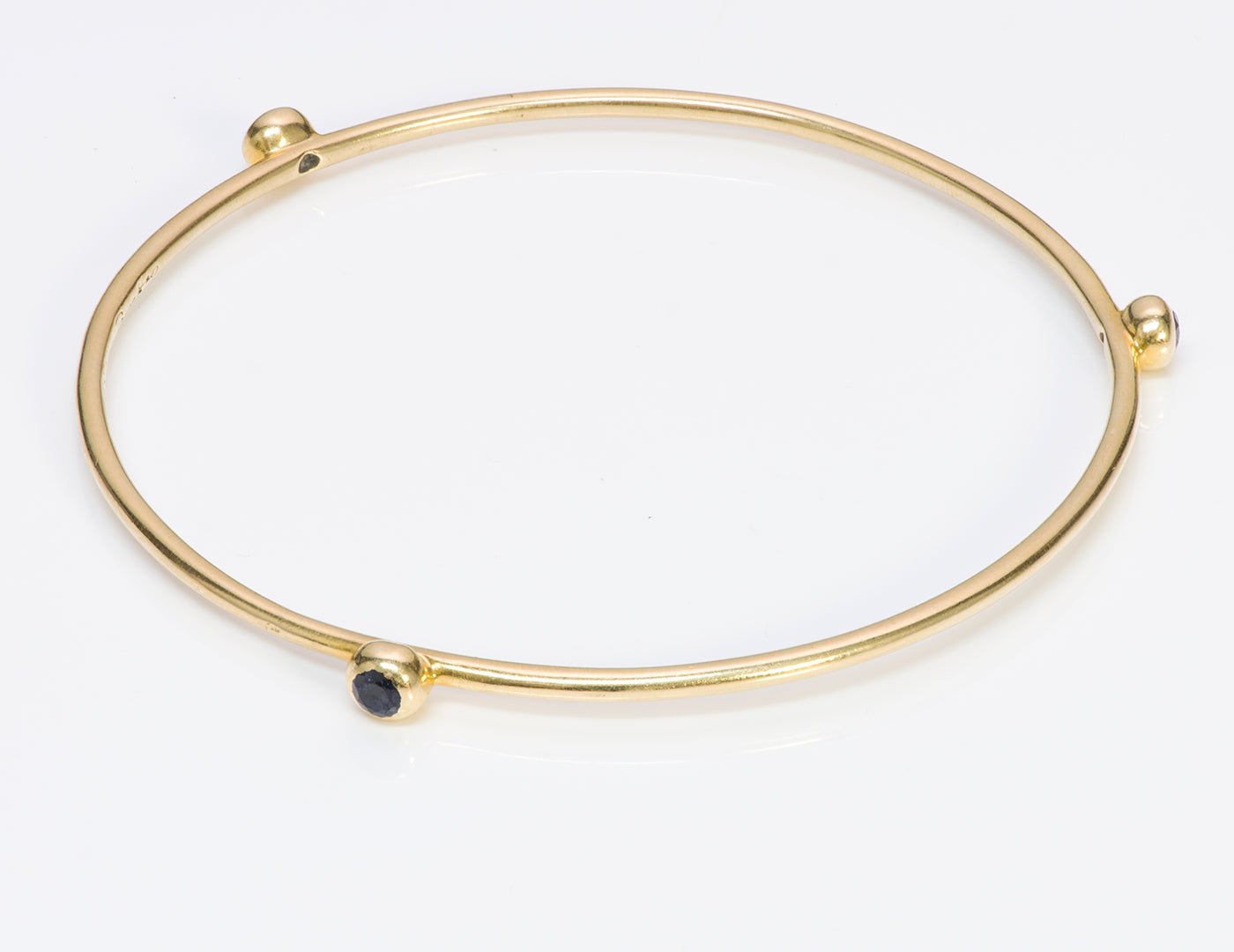 Paloma Picasso Tiffany & Co Ruby Diamond Sapphire Gold Slip On Bangle Bracelet