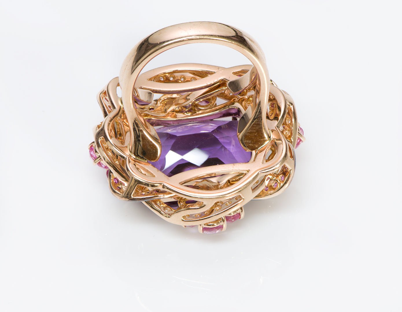 Paolo Piovan Gioielli Gold Ring Diamond Amethyst & Gemstones