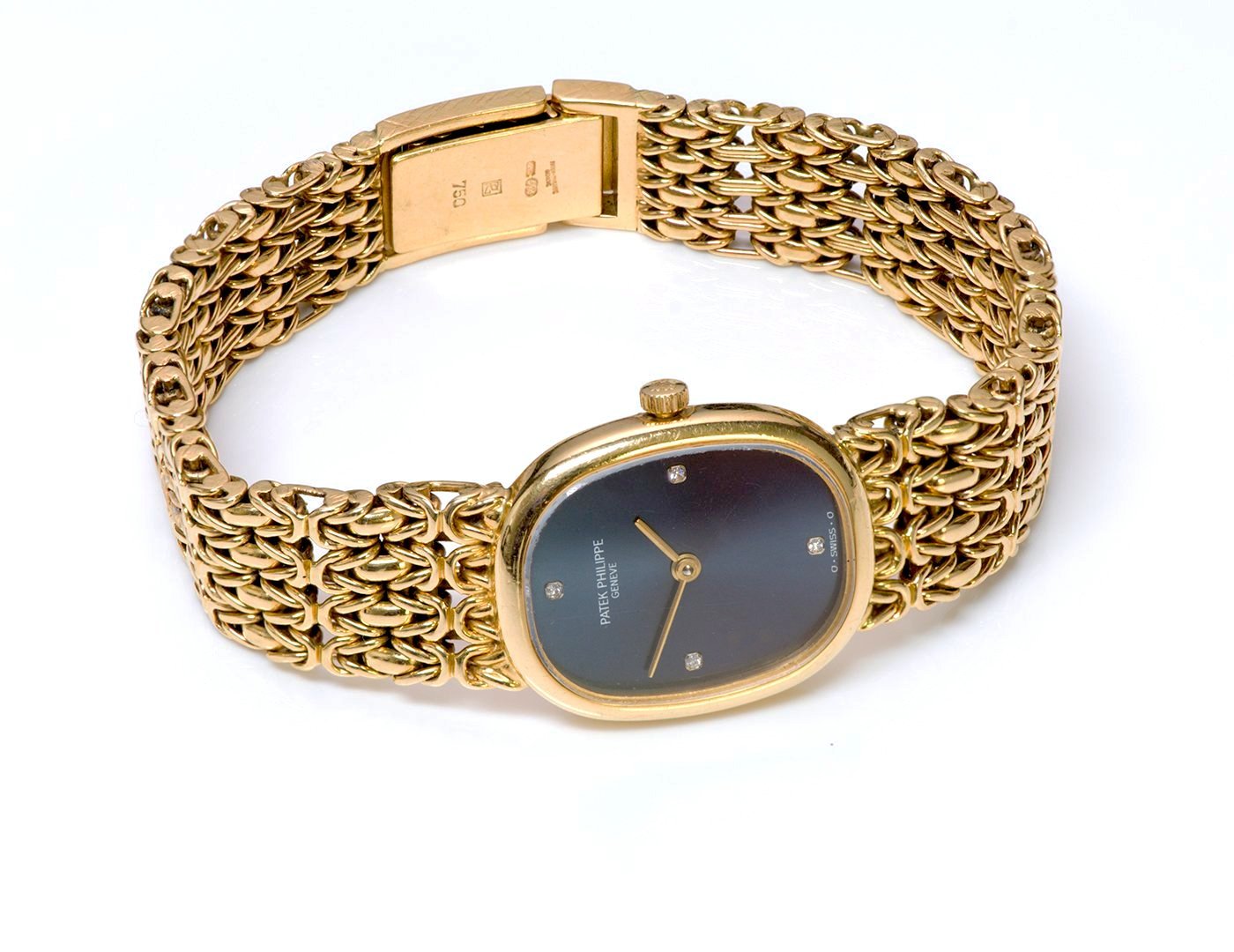 Patek Philippe Ellipse 18K Yellow Gold Diamond Watch