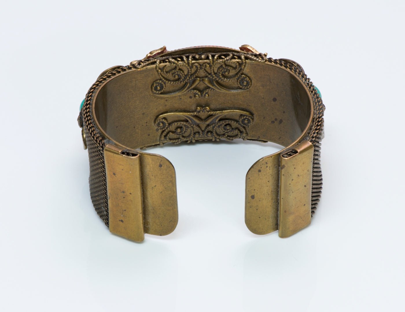 Patrice Glass Mesh Dragon Cuff Bracelet
