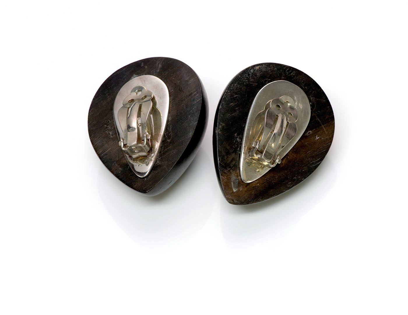 Patricia Von Musulin Sterling Silver Ebony Wood Earrings