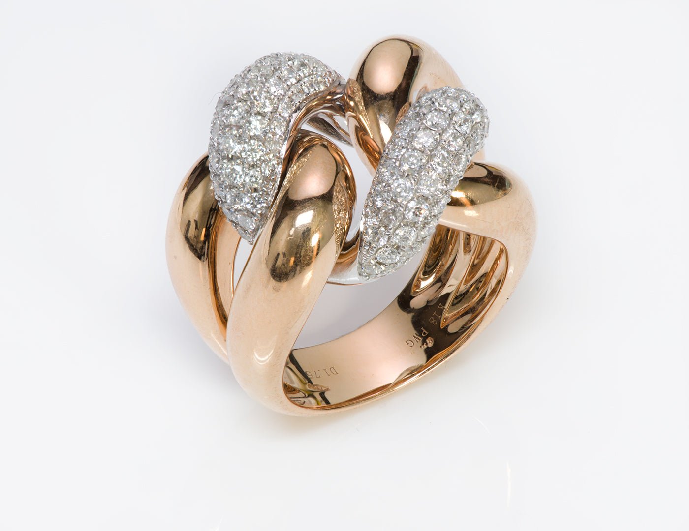 Pave Diamond 18K Yellow Gold Ring
