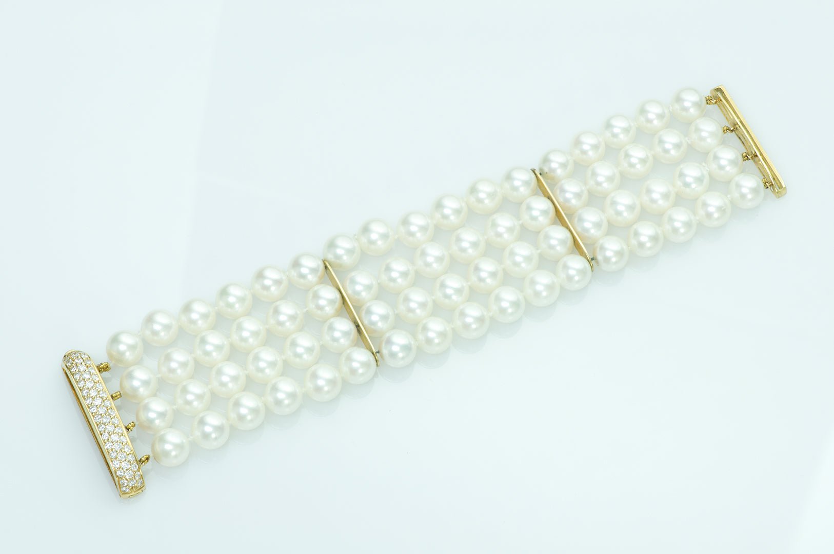Pearl 18K Gold Diamond Bracelet