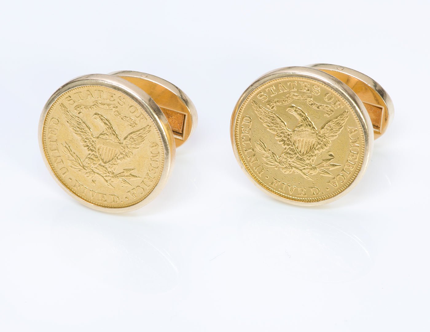 Piaget 22K Yellow Gold Coin Cufflinks
